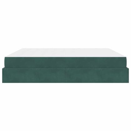 Рамка за легло Тъмнозелено 200 x 200 cm Кадифе