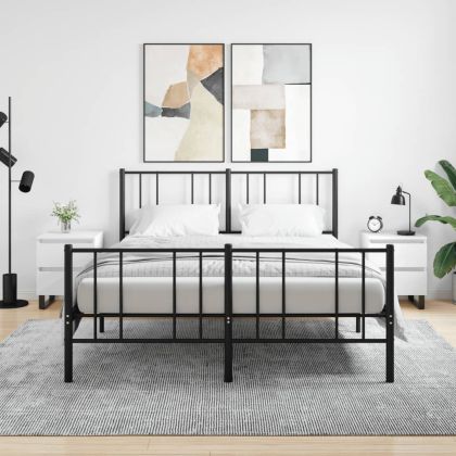 Нощни шкафчета, 2 бр, бели, 40x35x50 см, инженерно дърво