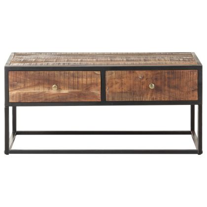 Маса за кафе, 90x50x40 см, грубо акациево дърво