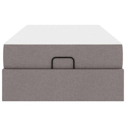 Рамка за легло с матрак Таупе 90 x 190 cm текстил