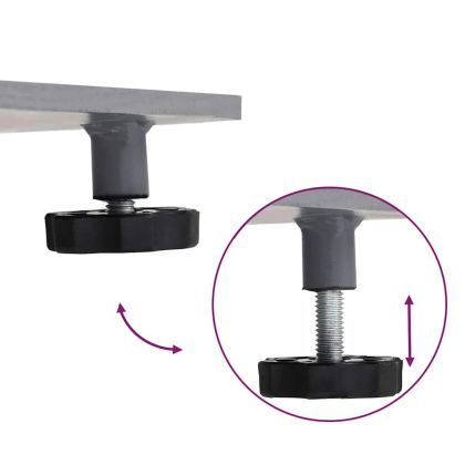 Основа за чадър Тъмен сив дървесен вид 100 x 100 x 4 см Стомана