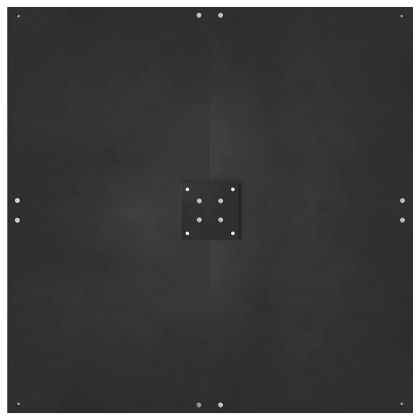 Основа за чадър Черно 100 x 100 x 4 см Стомана
