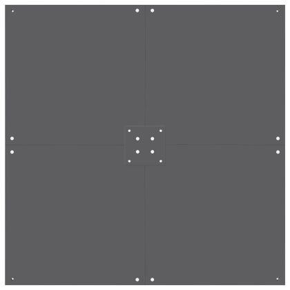 Основа за чадър Тъмносив 100 x 100 x 4 см Стомана