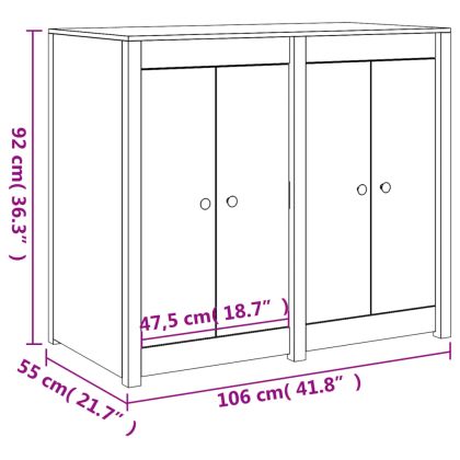Кухненски шкаф за открито, бор масив