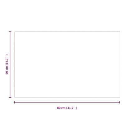 Стъклена подложка за камина, правоъгълна, 80x50 см