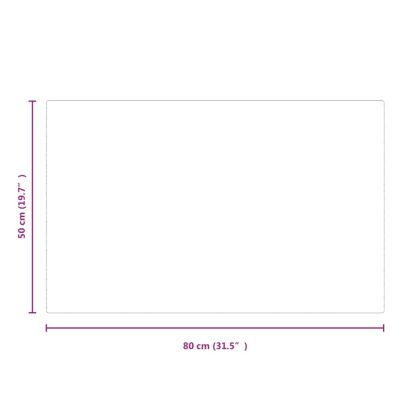 Стъклена подложка за камина, правоъгълна, 80x50 см