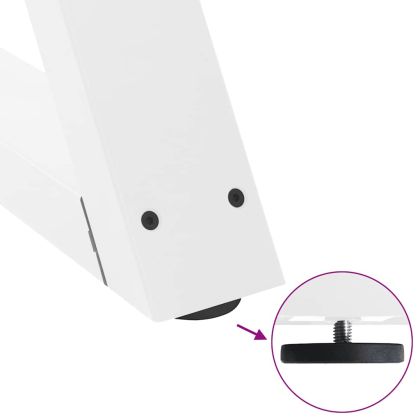 Крака за трапезна маса, 2 бр., бели, 50 x (72-73,3) см, стомана