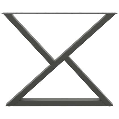 Крака за трапезна маса, 2 бр., антрацит, 90x(72-73,3) см, стомана