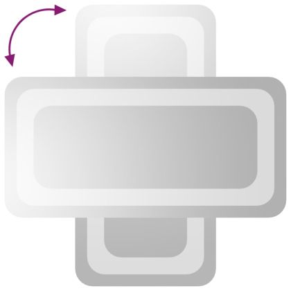 LED огледало за баня, 20x40 см