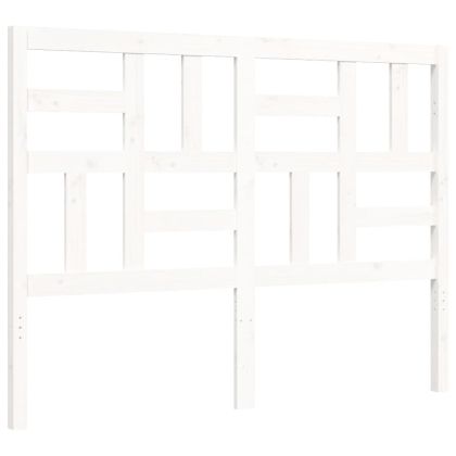 Рамка за легло с табла бяла Double масивно дърво