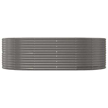 Градинска повдигната леха поцинкована стомана сиво