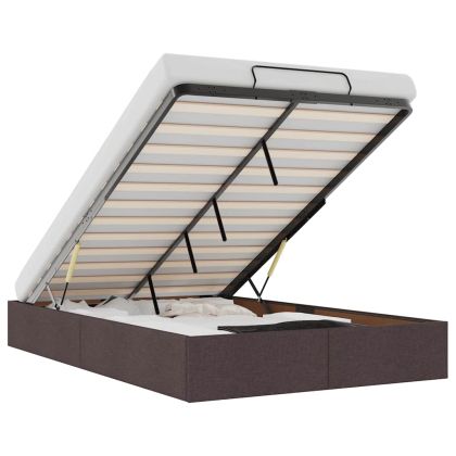 Османска рамка за легло без матрак, тъмнокафява, 120x190см плат