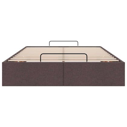 Османска рамка за легло без матрак, тъмнокафява, 120x190см плат