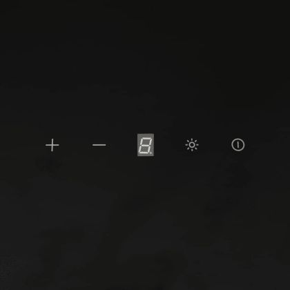 Стенен абсорбатор, 60 см, стомана и закалено стъкло, черен