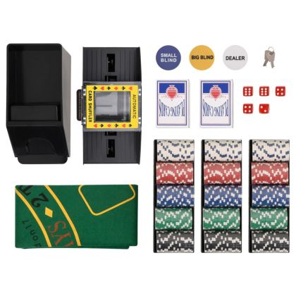 Комплект чипове за покер 300 бр 11,5 г