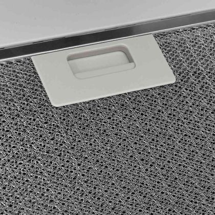 Стенен абсорбатор, 60 см, стомана и закалено стъкло, бял