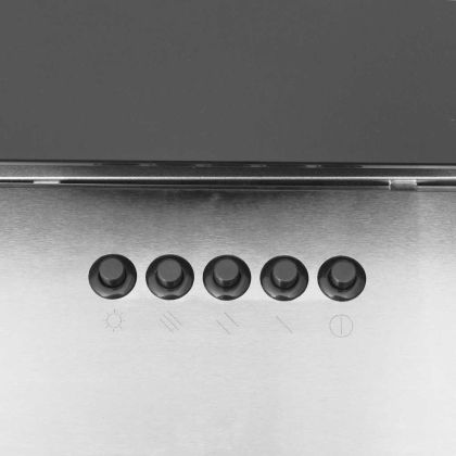 Стенен абсорбатор, 60 см, инокс и закалено стъкло, сребрист