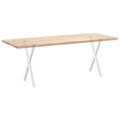 Крака за трапезна маса, X-образни, 2 бр., бели, 50 x (72-73) см, стомана