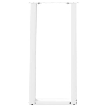 Крака за конзолна маса, U-образни, 2 бр., бели, 38 x (72-73) см, стомана