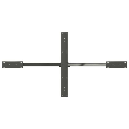 Крак за трапезна маса с форма на паяк, антрацит, 150x78x(72-73) см, стомана