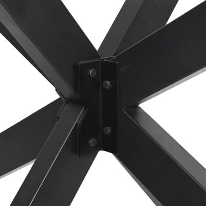 Крак за трапезна маса с форма на паяк, антрацит, 150x78x(72-73) см, стомана
