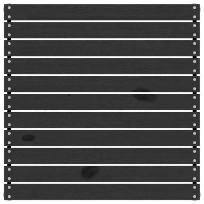 Градински лаундж комплект, 3 части, черен, бор масив