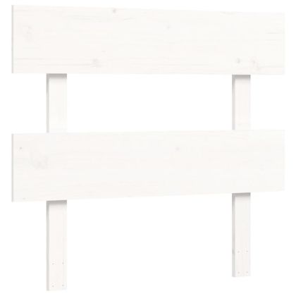 Рамка за легло с табла бяла Single масивна дървесина