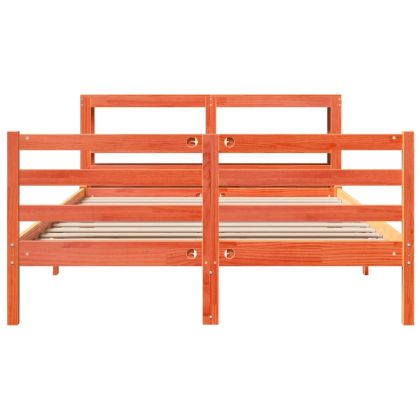 Рамка за легло без матрак, восъчнокафяв, 160x200 см, бор масив