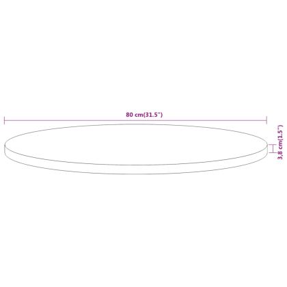 Плот за маса, Ø80x3,8 см, кръгъл, акациево дърво масив