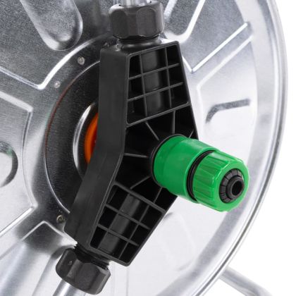 Макара за маркуч стенен монтаж за 50 м 1/2" стомана