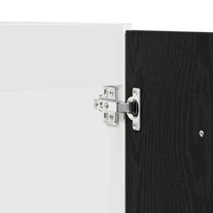 Долен шкаф за мивка черен дъб 80x46x81,5 см Ламинирано дърво