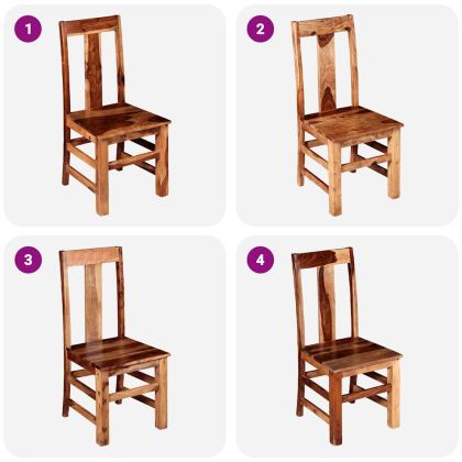 Трапезни столове, 4 бр, масивно дърво