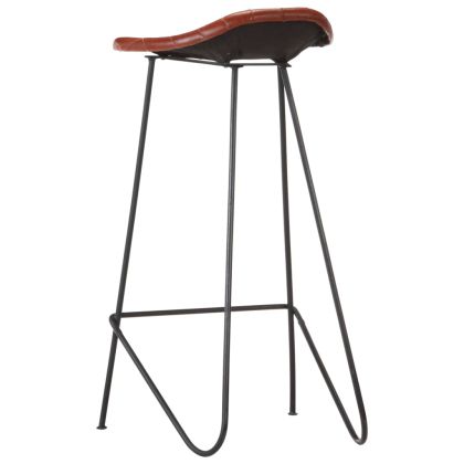 Бар комплект 7 части акациево дърво масив и естествена кожа