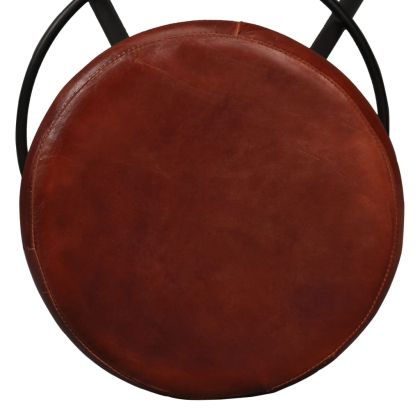 Бар комплект, 9 части, акация масив и естествена кожа