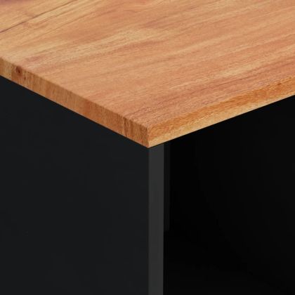 Сайдборд с 2 врати, 80x33x75 см, акациево дърво масив