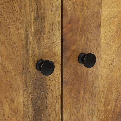 Висок шкаф с чекмедже 60x33x100 см манго масив и желязо