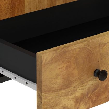 Висок шкаф с чекмедже 60x33x100 см манго масив и желязо