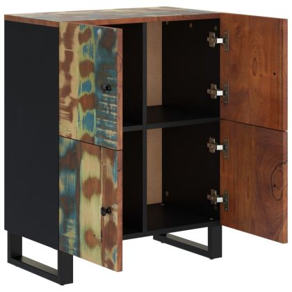 Сайдборд с 4 врати, 60x33x75 см, регенерирано дърво масив