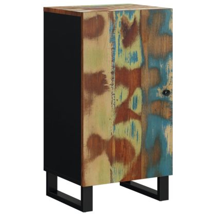 Сайдборд с врата 40x31x75 см масивно регенерирано дърво