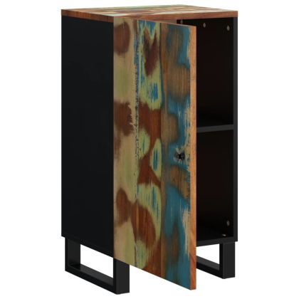 Сайдборд с врата 40x31x75 см масивно регенерирано дърво