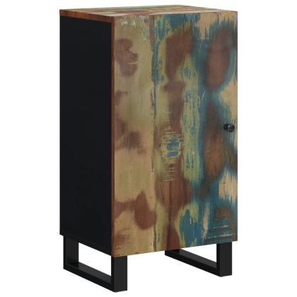 Сайдборд с врата 40x31x75 см масивно регенерирано дърво