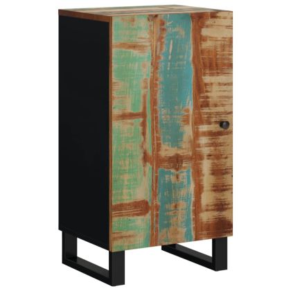 Сайдборд с врата 40x31x75 см масивно регенерирано дърво