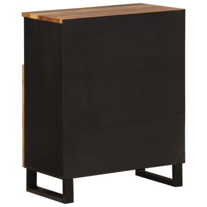 Сайдборд с 2 врати, 60x33x75 см, акациево дърво масив