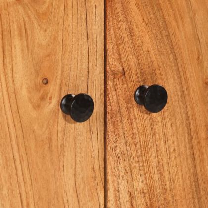 Висок шкаф с чекмедже 60x33x100 см акация масив и желязо