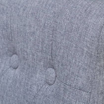 Трапезни столове, 6 бр, светлосиви, плат