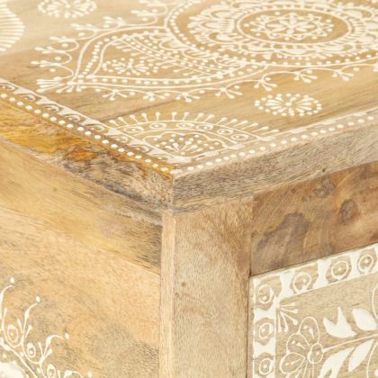 Ръчно декорирано нощно шкафче, 40x30x60 см, манго масив