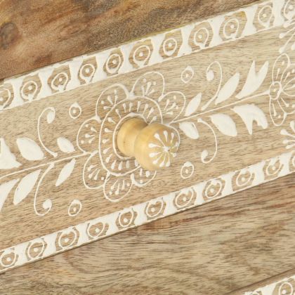 Ръчно декорирано нощно шкафче, 40x30x60 см, манго масив