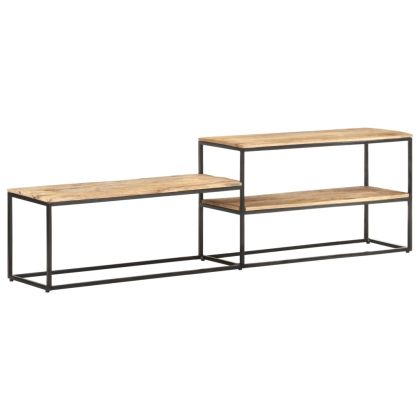 ТВ шкаф, 180x30x50 см, грубо мангово дърво