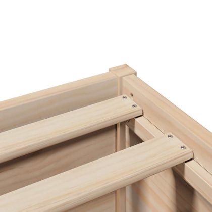 Рамка за легло без матрак, 140x200 см, масивна чамова дървесина