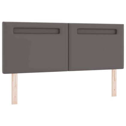 Рамка за легло с матрак с матрак Сив 160 x 200 cm Изкуствена